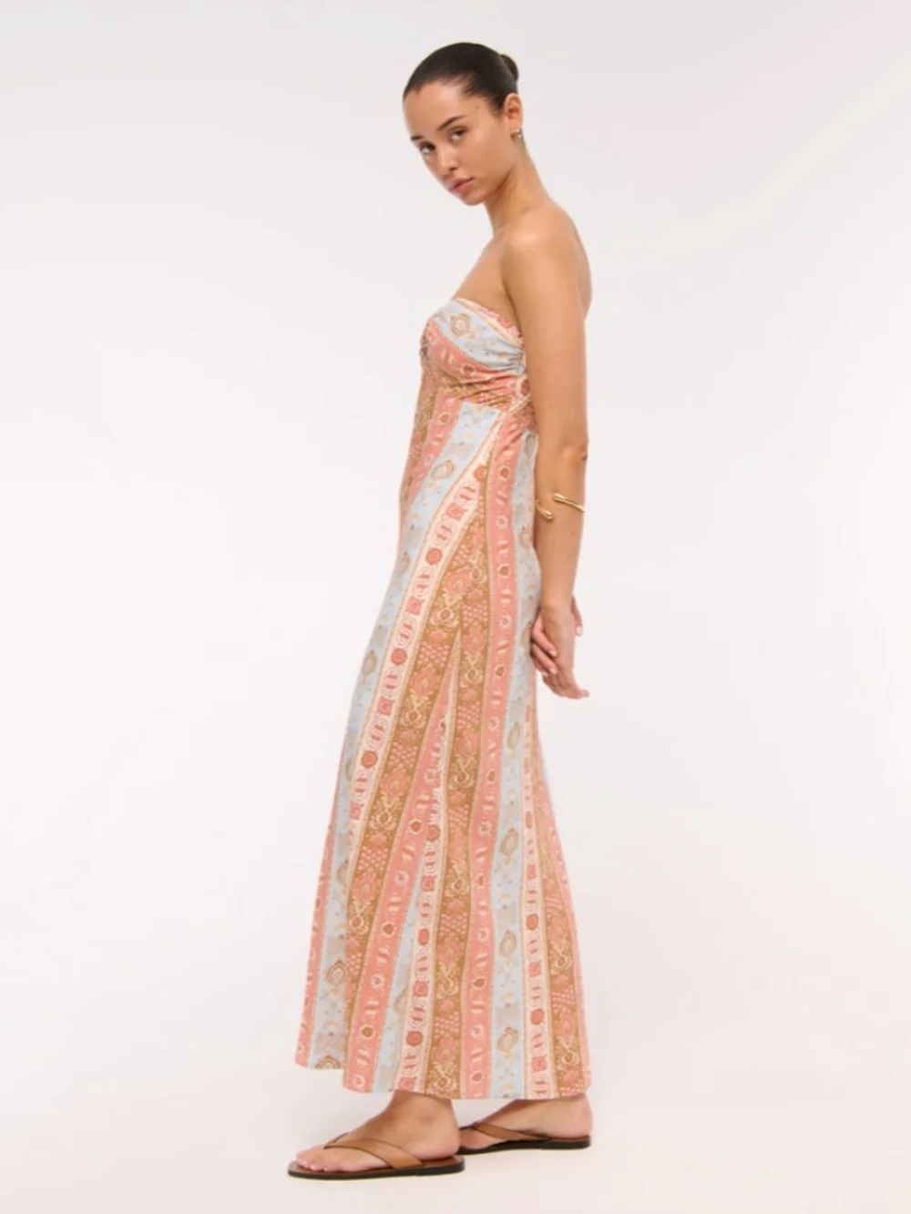 Abercrombie & Fitch Strapless Knotted Maxi Dress Size Medium